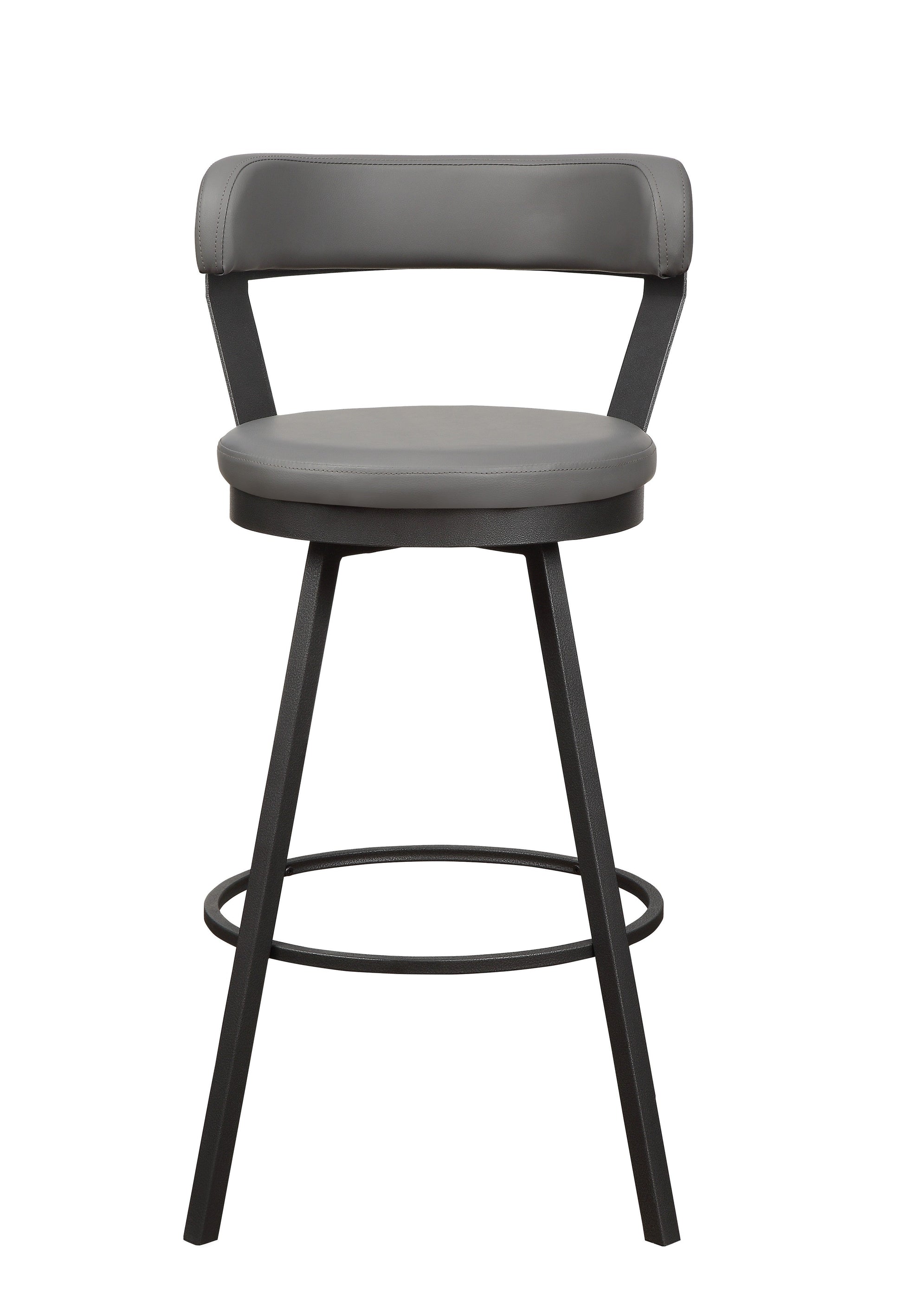 Appert Gray/Dark Gray Swivel Pub Height Chair, Set of 2 - 5566-29GY - Luna Furniture - Dallas Store