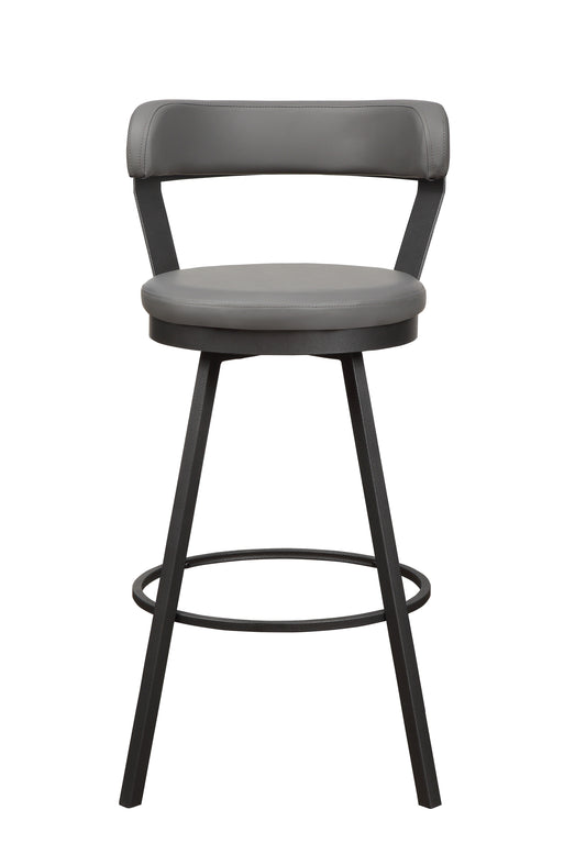 Appert Gray/Dark Gray Swivel Pub Height Chair, Set of 2 - 5566-29GY - Luna Furniture - Dallas Store