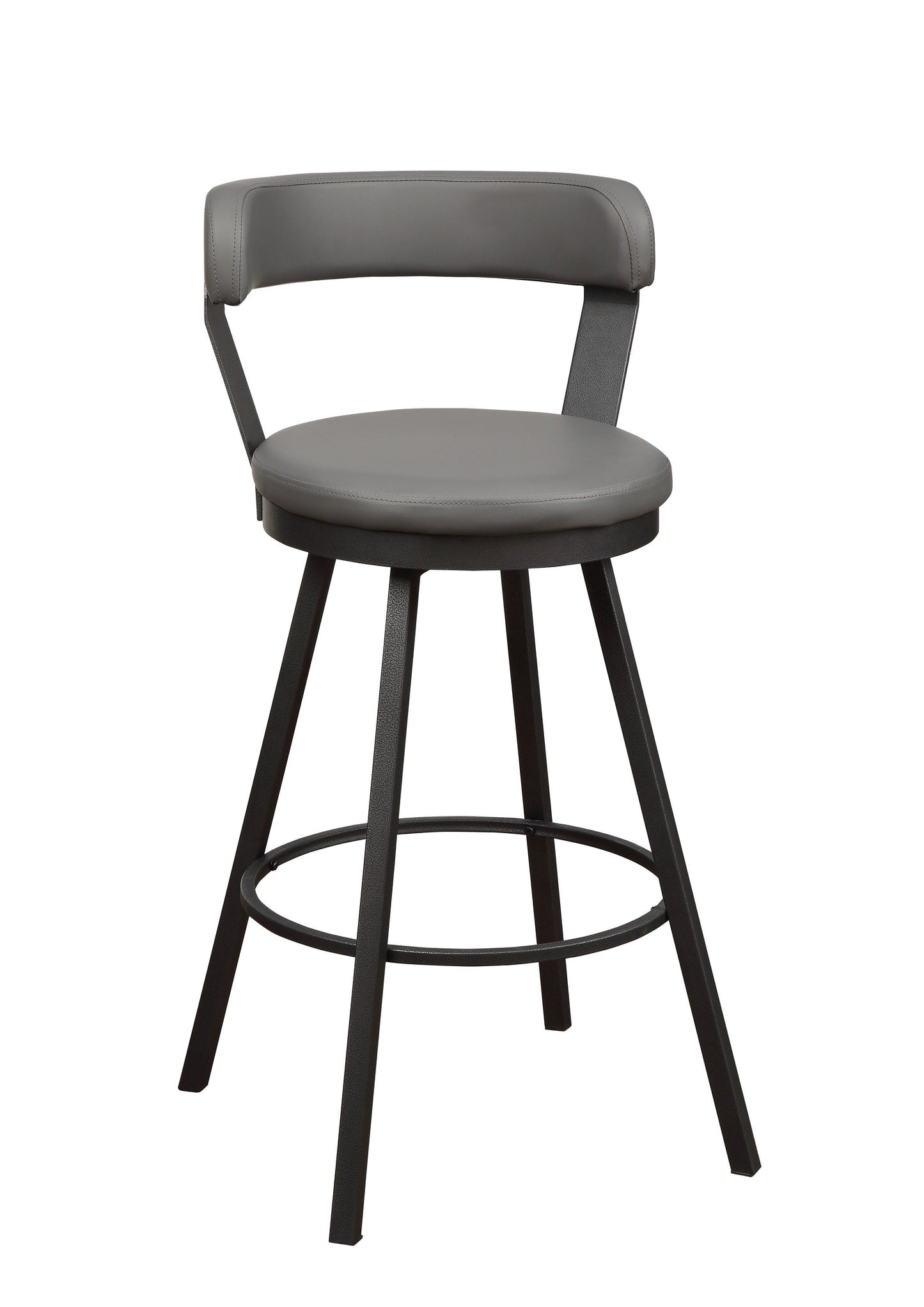 Appert Gray/Dark Gray Swivel Pub Height Chair, Set of 2 - 5566-29GY - Luna Furniture - Dallas Store