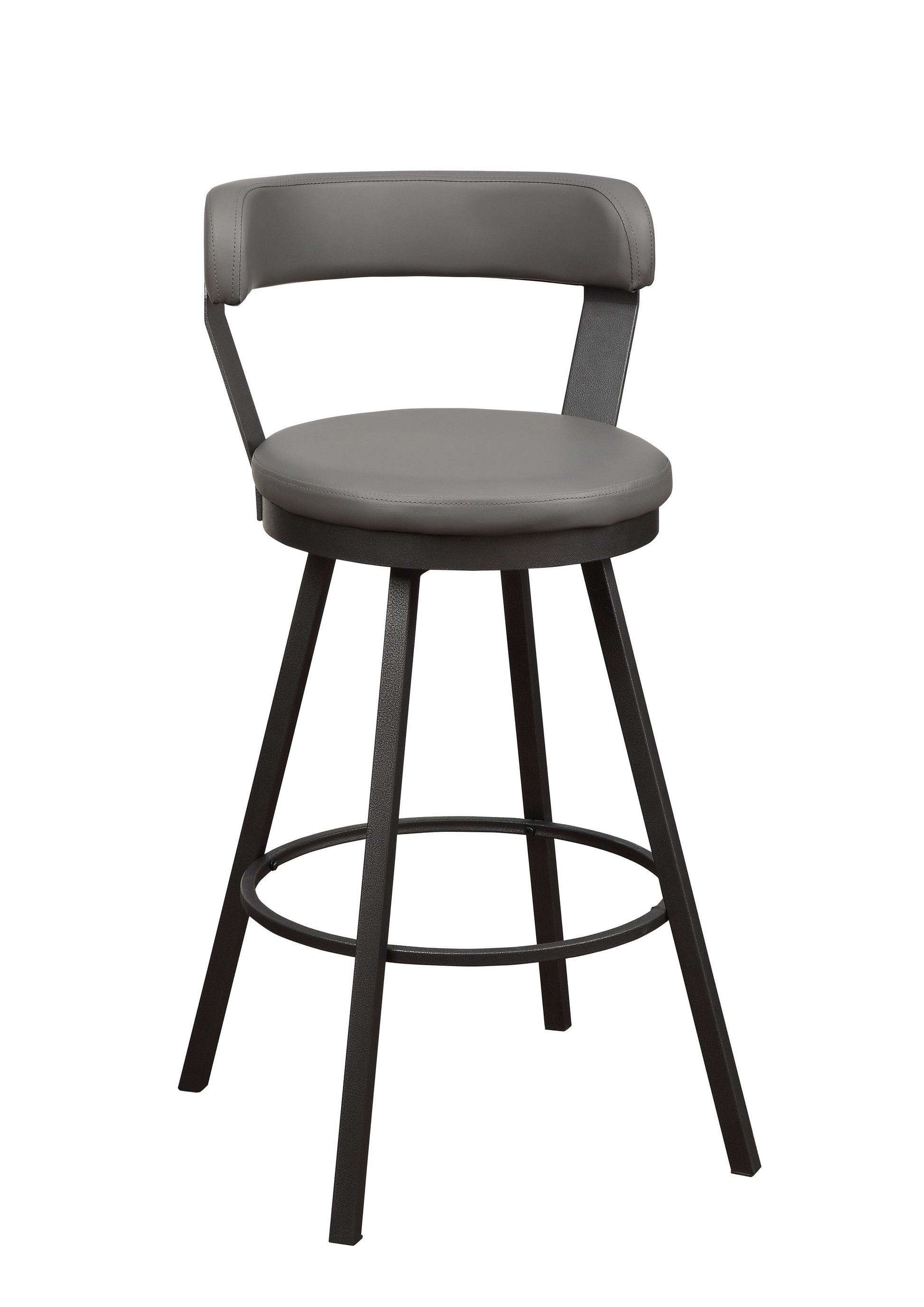 Appert Gray/Dark Gray Swivel Pub Height Chair, Set of 2 - 5566-29GY - Luna Furniture - Dallas Store