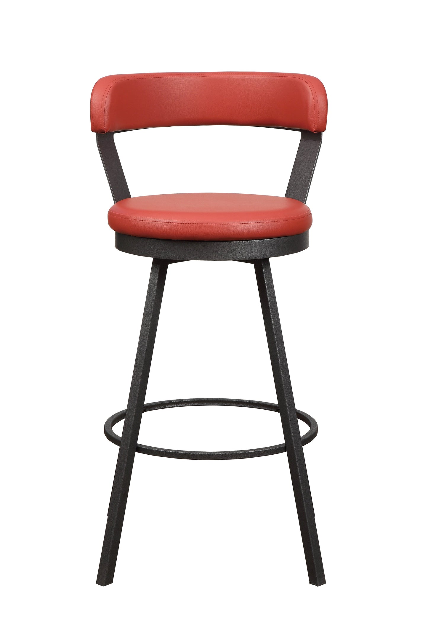 Appert Red/Dark Gray Swivel Pub Height Chair, Set of 2 - 5566-29RD - Luna Furniture - Dallas Store