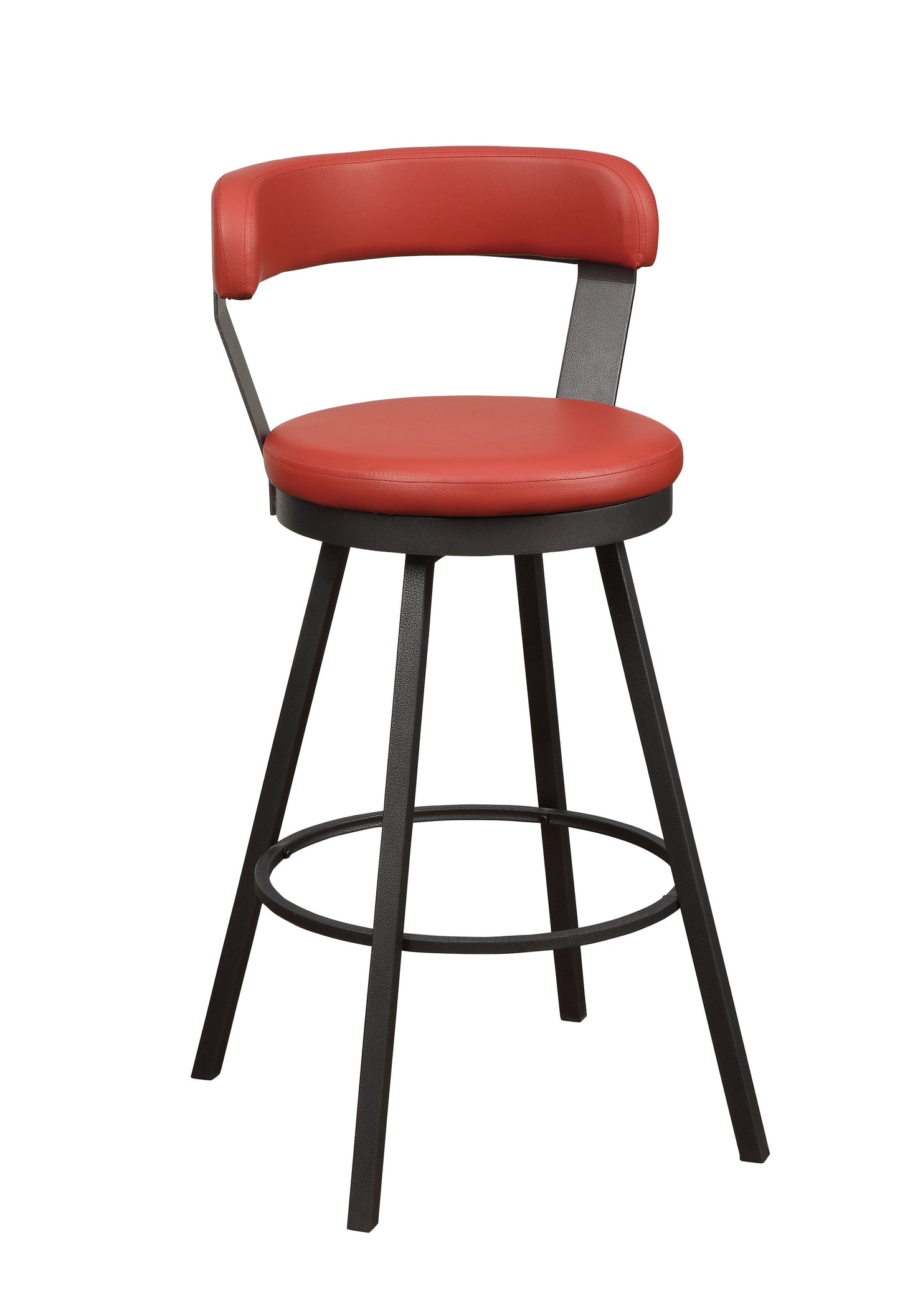 Appert Red/Dark Gray Swivel Pub Height Chair, Set of 2 - 5566-29RD - Luna Furniture - Dallas Store