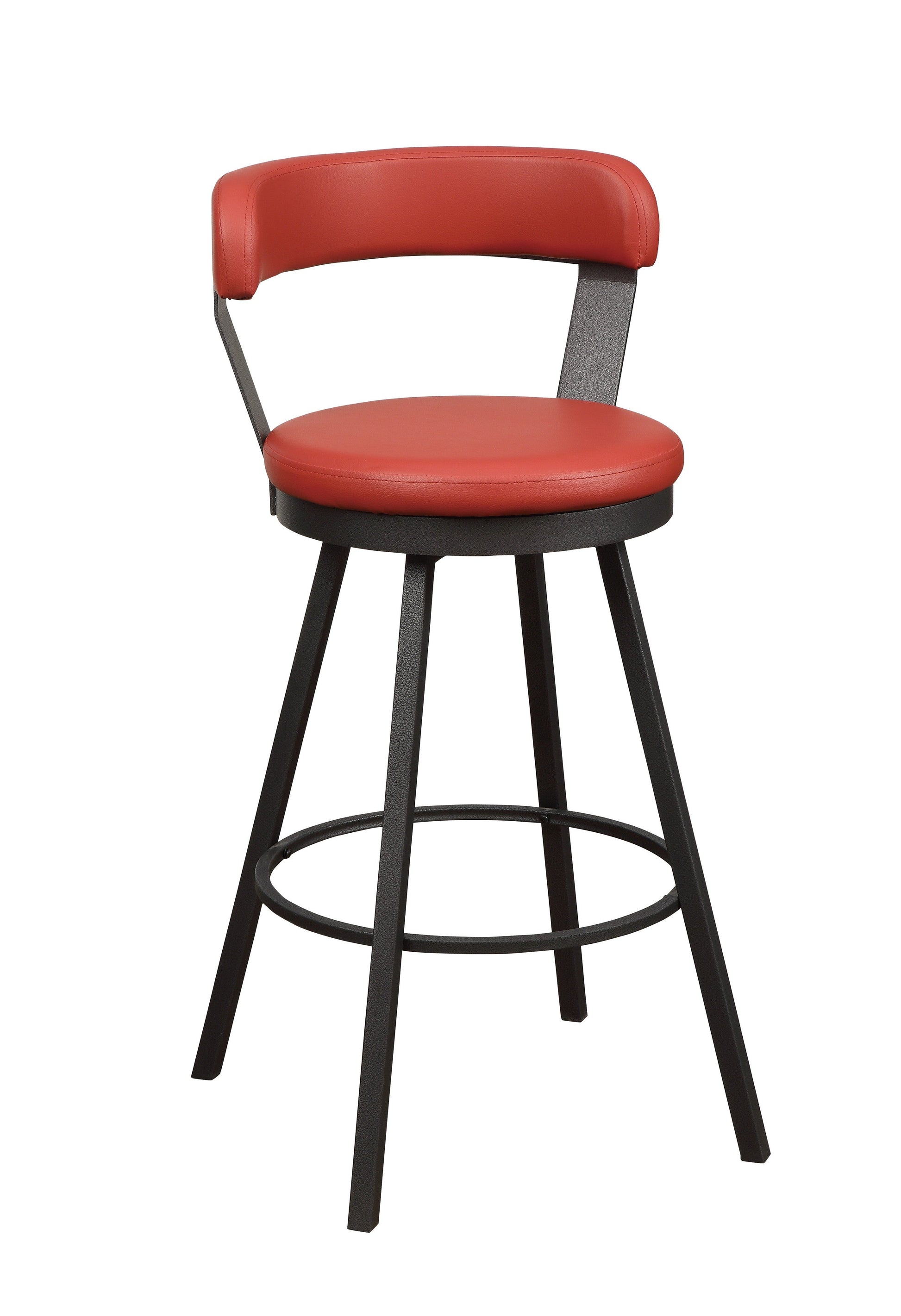 Appert Red/Dark Gray Swivel Pub Height Chair, Set of 2 - 5566-29RD - Luna Furniture - Dallas Store