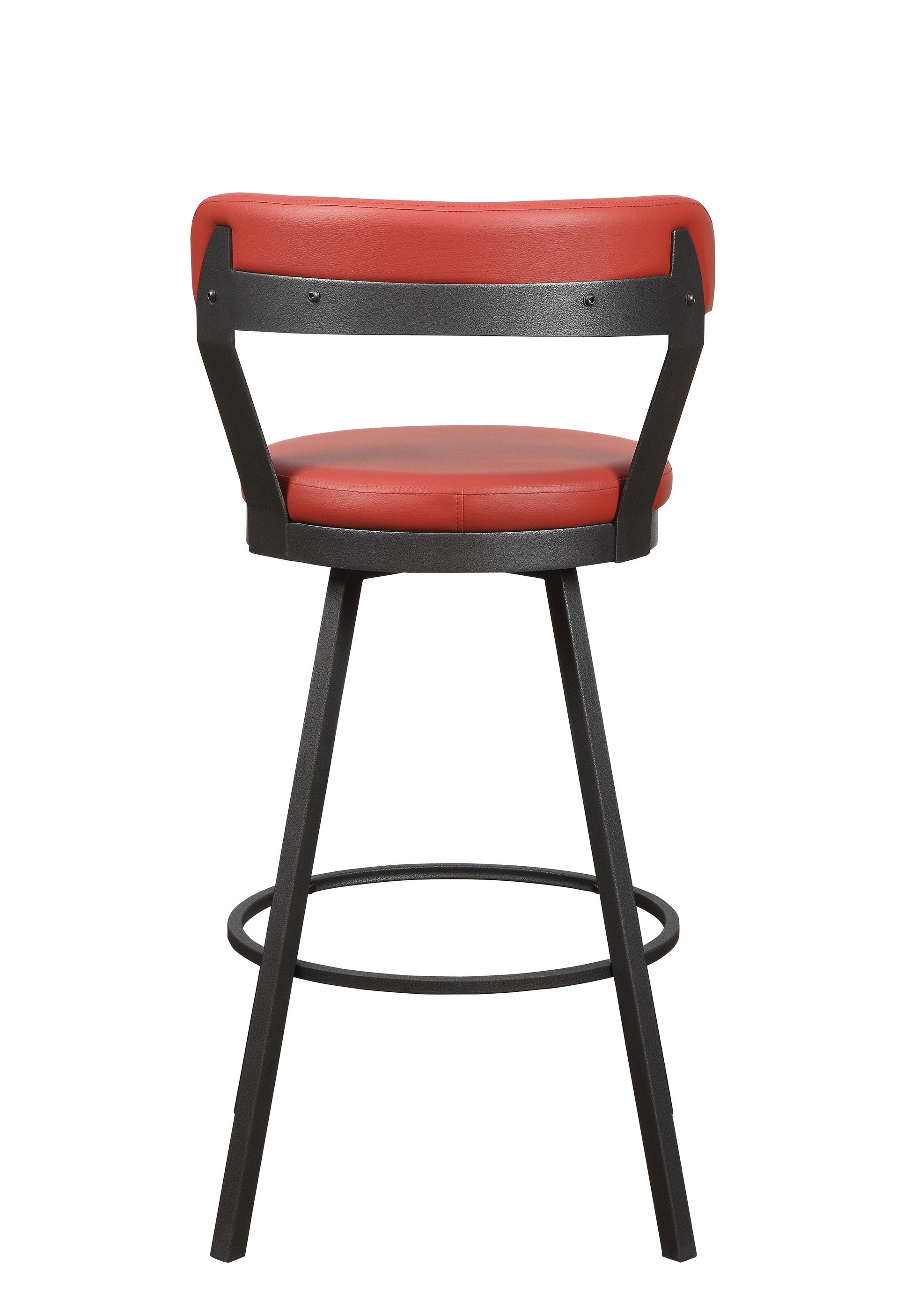 Appert Red/Dark Gray Swivel Pub Height Chair, Set of 2 - 5566-29RD - Luna Furniture - Dallas Store