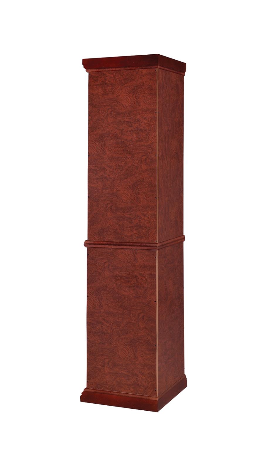 Appledale Medium Brown 6-Shelf Corner Curio Cabinet - 3393 - Luna Furniture - Dallas Store