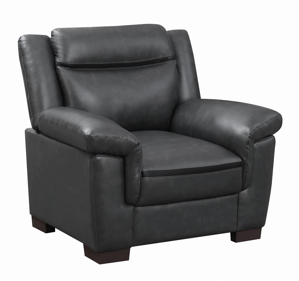 Arabella Gray Pillow Top Upholstered Chair - 506593 - Luna Furniture - Dallas Store