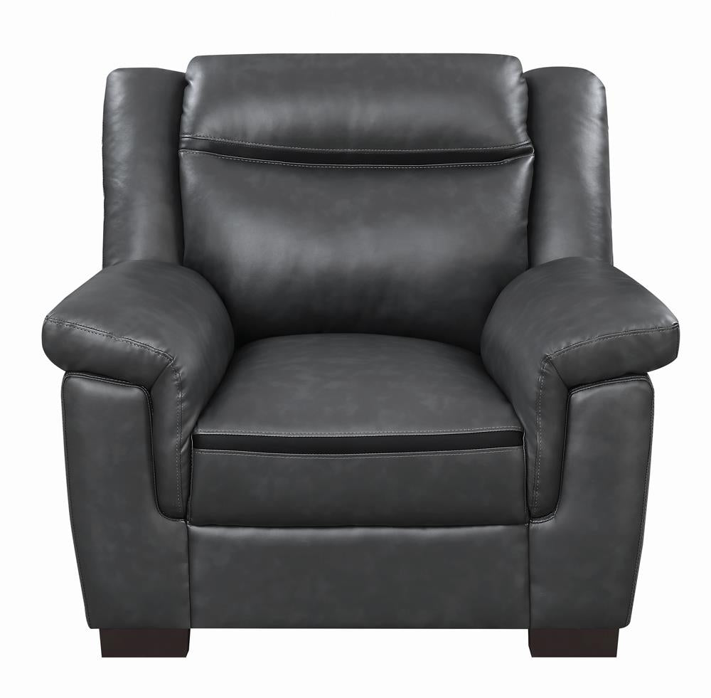 Arabella Gray Pillow Top Upholstered Chair - 506593 - Luna Furniture - Dallas Store