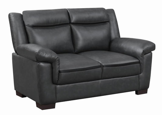 Arabella Pillow Top Upholstered Loveseat Gray - 506592 - Luna Furniture - Dallas Store
