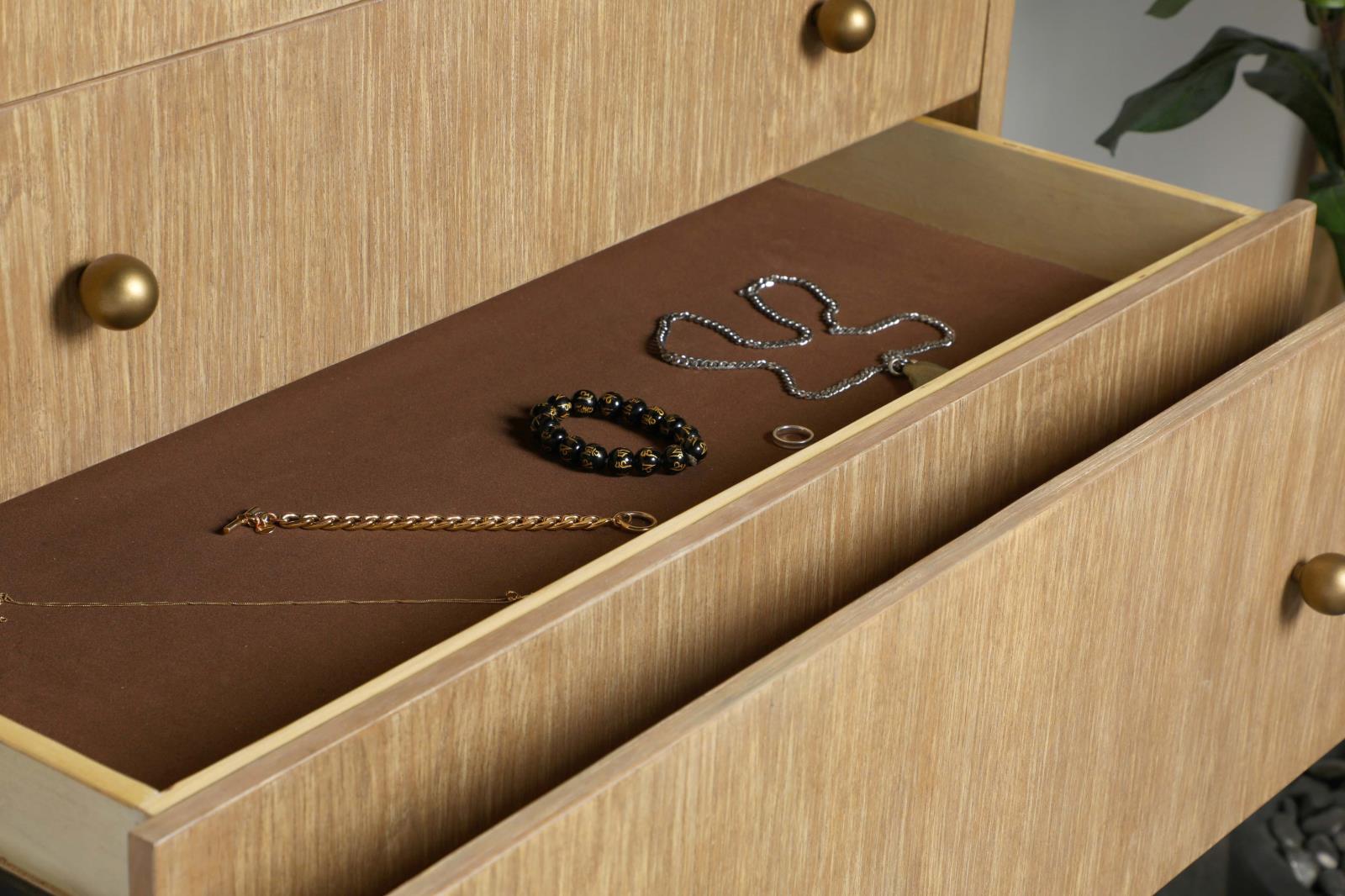 Arini Sand Wash 5-Drawer Chest - 224305 - Luna Furniture - Dallas Store