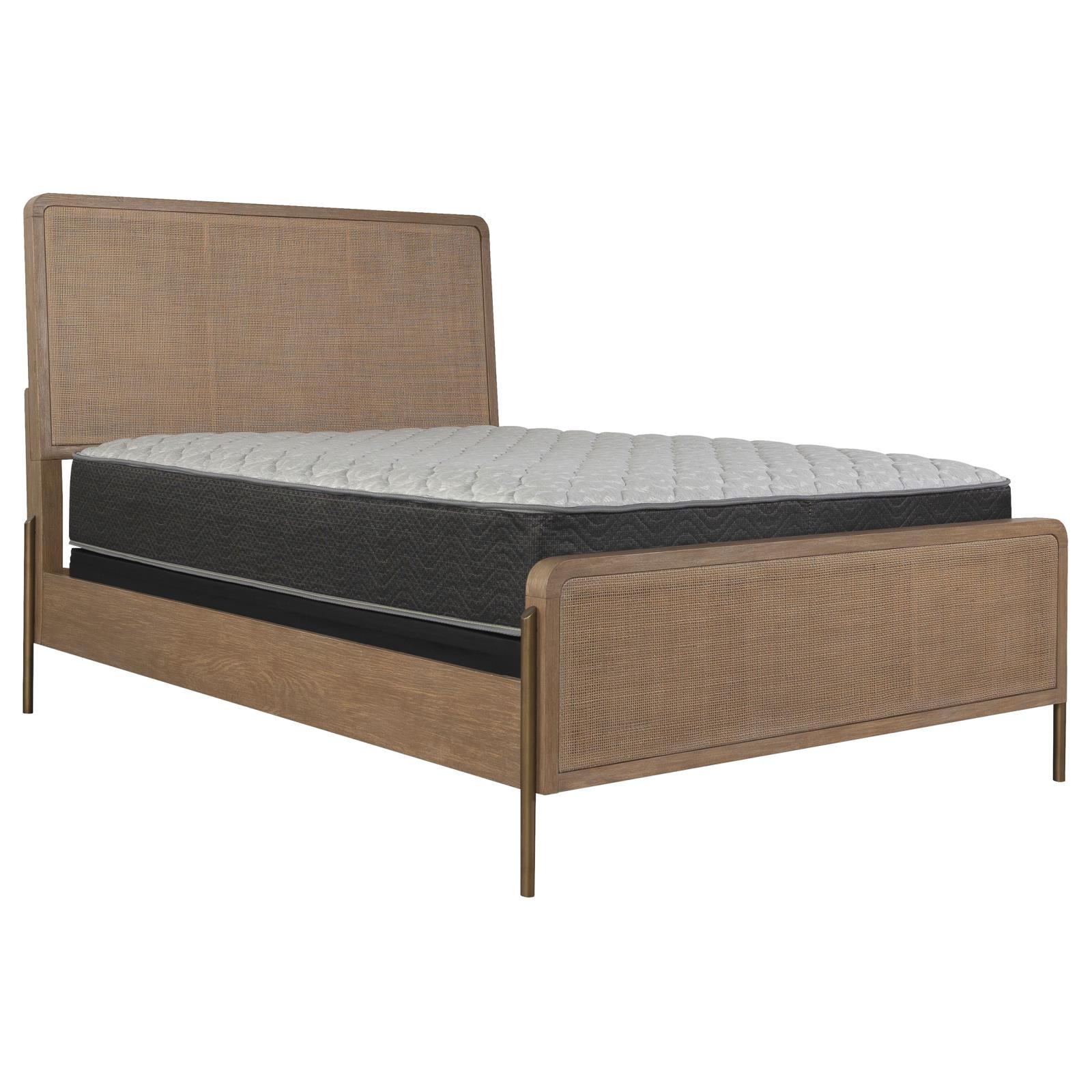 Arini Upholstered Queen Panel Bed Sand Wash/Natural Cane - 224300Q - Luna Furniture - Dallas Store