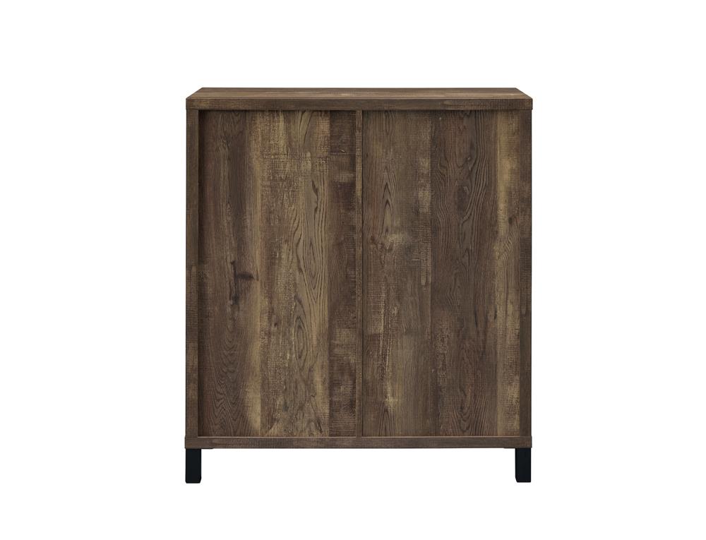 Arlington Rustic Oak Bar Cabinet with Sliding Door - 182852 - Luna Furniture - Dallas Store