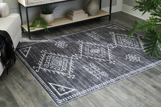 Arloman Black/Cream/Gray 5' x 7' Rug - R405932 - Luna Furniture - Dallas Store