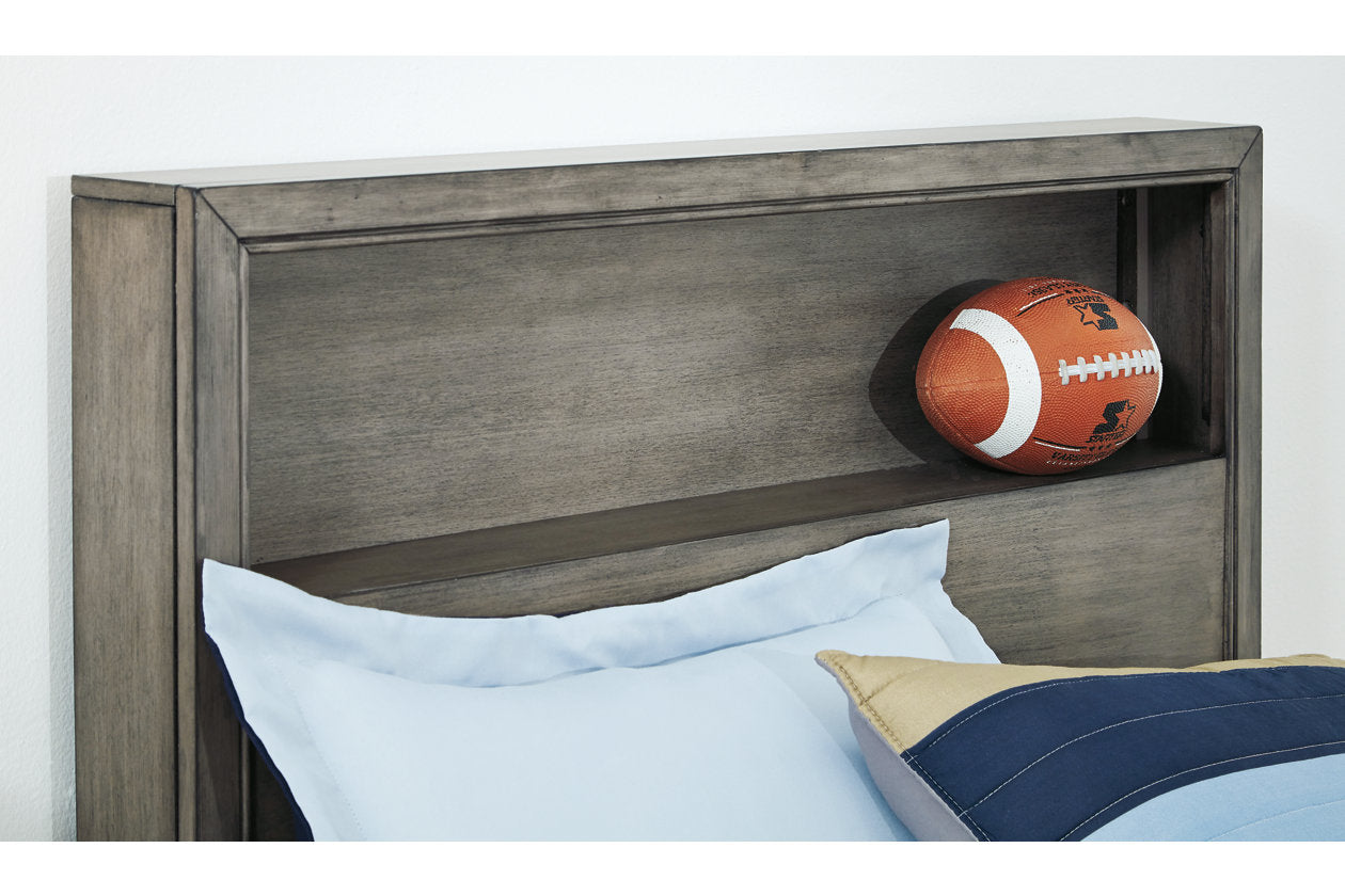 Arnett Gray Twin Bookcase Bed - SET | B552-53 | B552-83 - Luna Furniture - Dallas Store