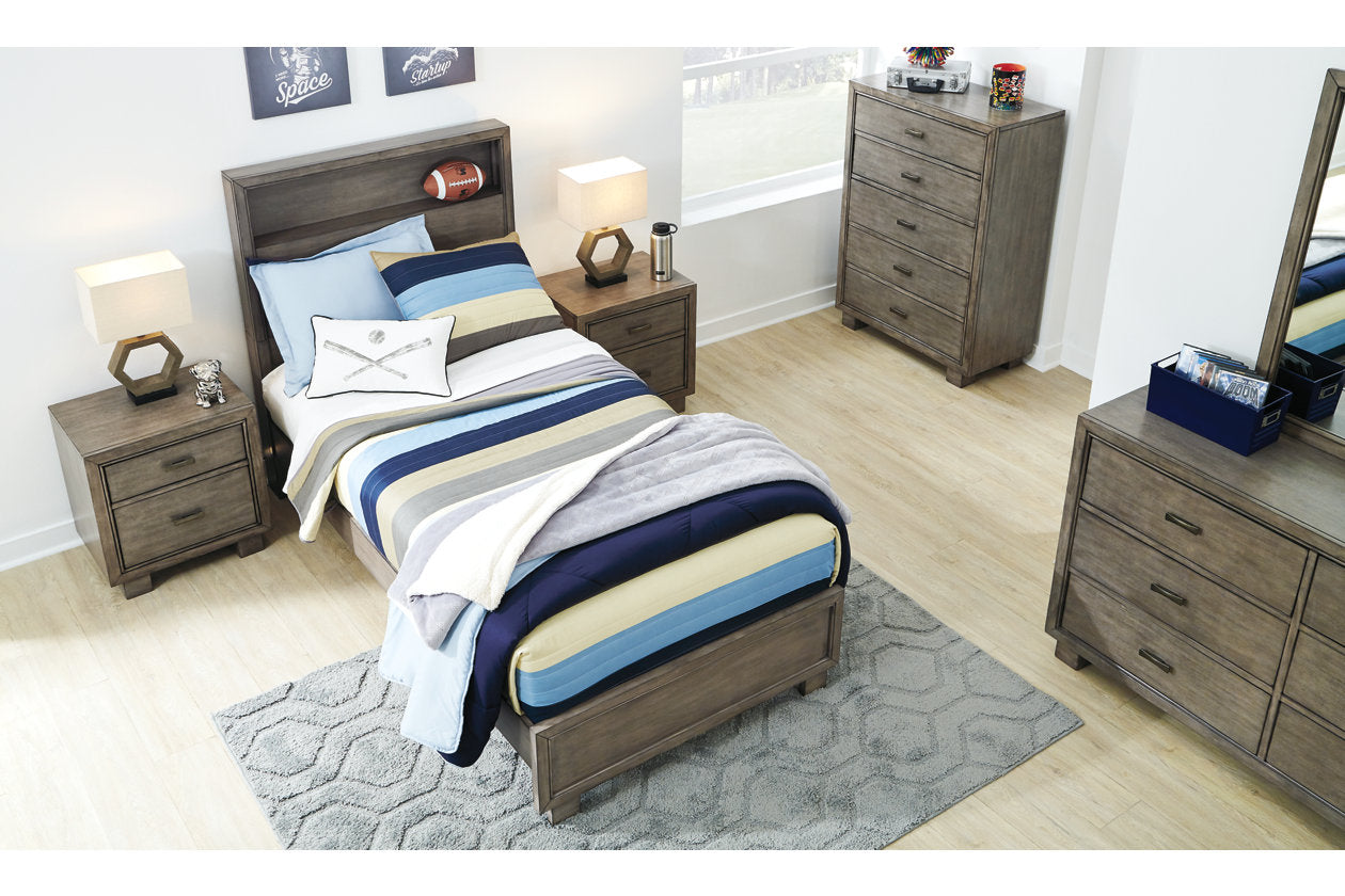 Arnett Gray Twin Bookcase Bed - SET | B552-53 | B552-83 - Luna Furniture - Dallas Store