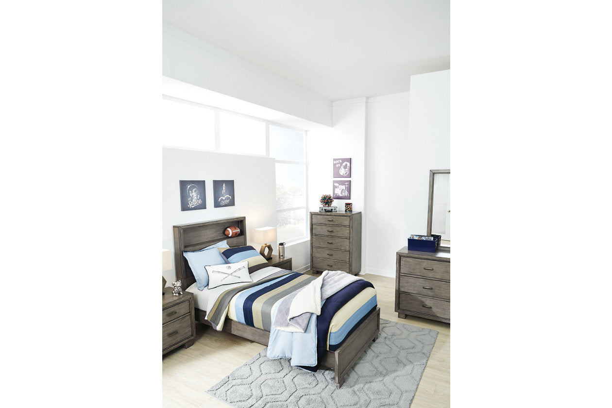 Arnett Gray Twin Bookcase Bed - SET | B552-53 | B552-83 - Luna Furniture - Dallas Store