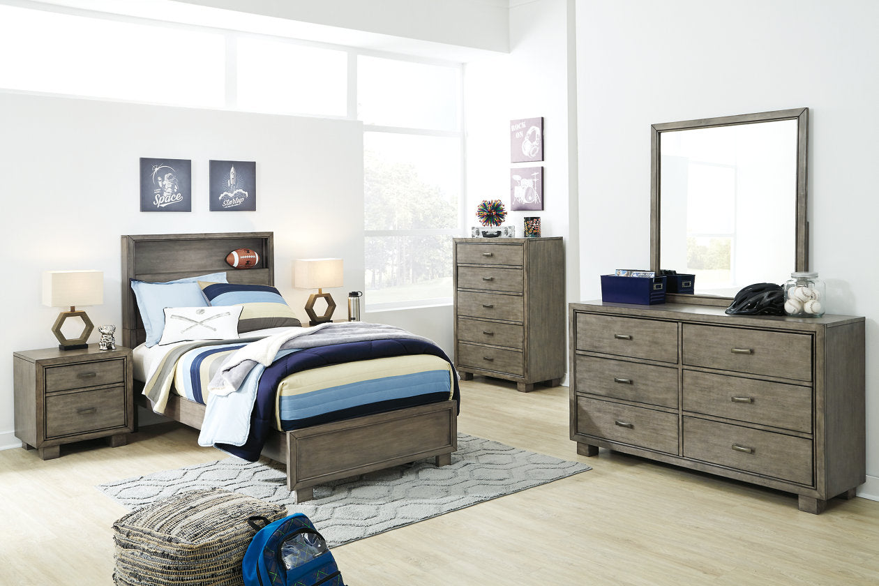 Arnett Gray Twin Bookcase Bed - SET | B552-53 | B552-83 - Luna Furniture - Dallas Store