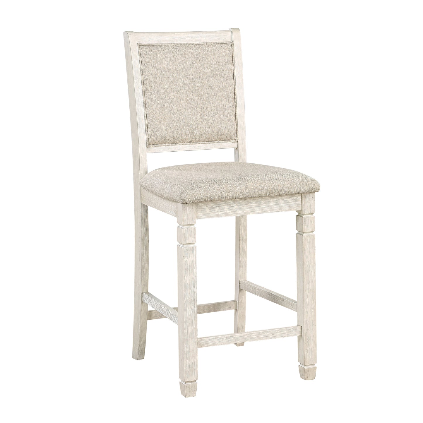 Asher Antique White Counter Height Chair, Set of 2 - 5800WH-24 - Luna Furniture - Dallas Store