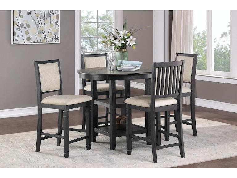 Asher Black/Brown Counter Chair, Set of 2 - 5800BK-24 - Luna Furniture - Dallas Store