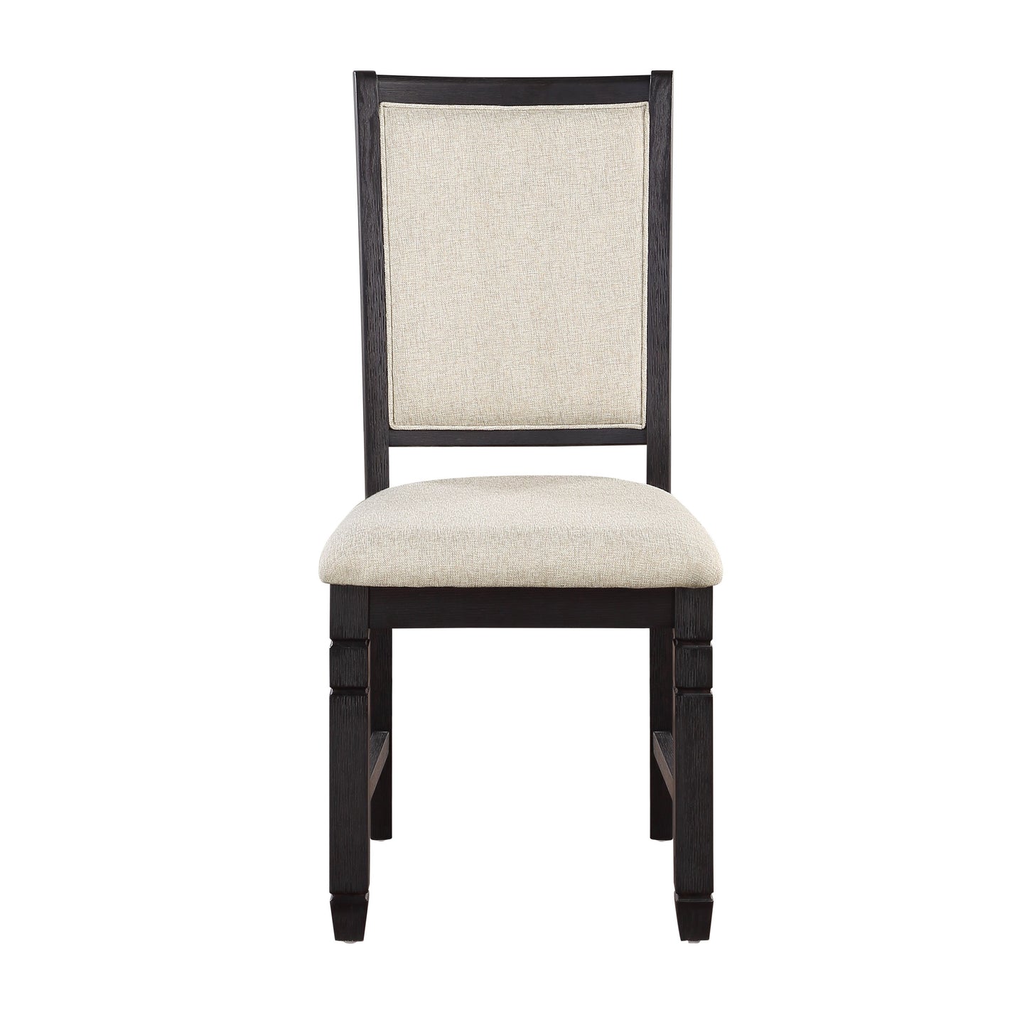 Asher Black/Brown Round 5-Piece Dining Room Set - SET | 5800BK-48RD | 5800BKS(2) - Luna Furniture - Dallas Store