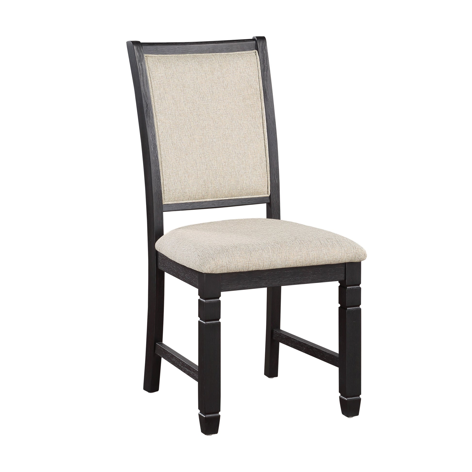 Asher Black/Brown Round 5-Piece Dining Room Set - SET | 5800BK-48RD | 5800BKS(2) - Luna Furniture - Dallas Store