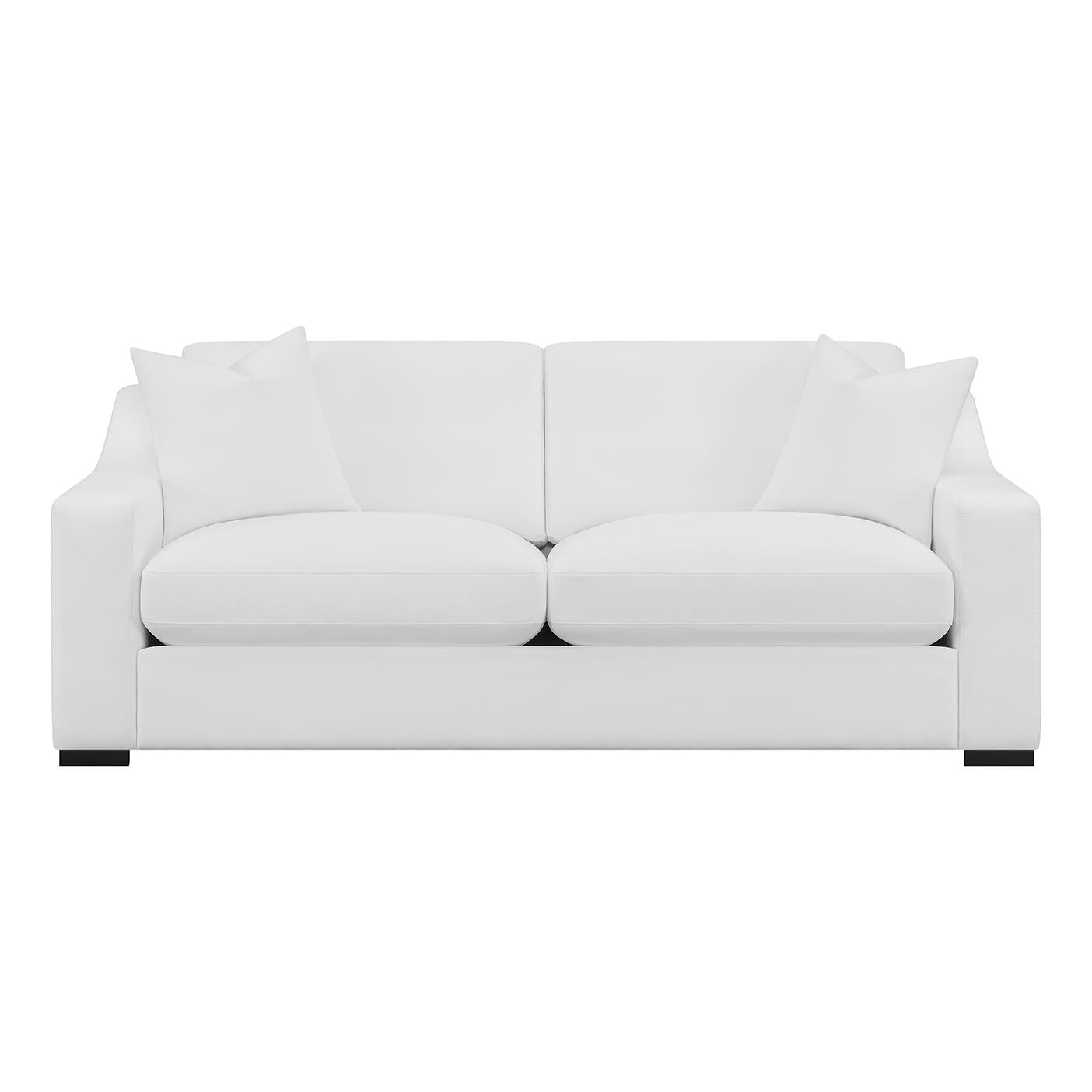 Ashlyn Upholstered Sloped Arms Sofa White - 509891 - Luna Furniture - Dallas Store