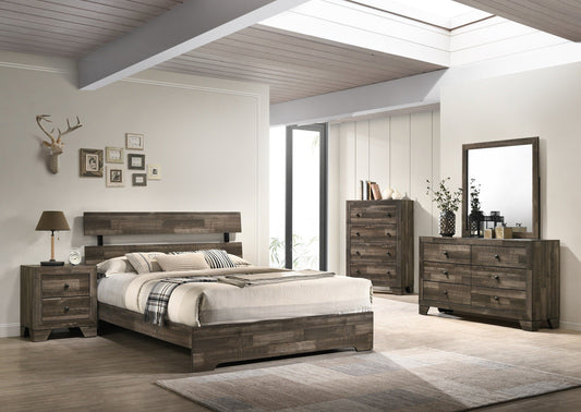 Atticus Brown Platform Youth Bedroom Set - SET | B6980-T-BED | B6980-2 | B6980-4 - Luna Furniture - Dallas Store