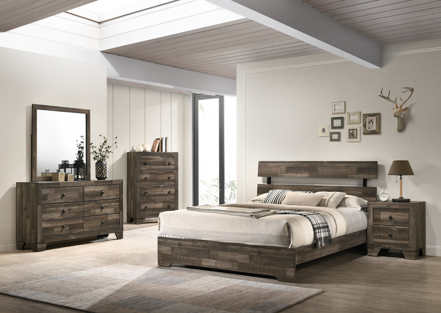 Atticus Brown Twin Platform Bed - B6980-T-BED - Luna Furniture - Dallas Store