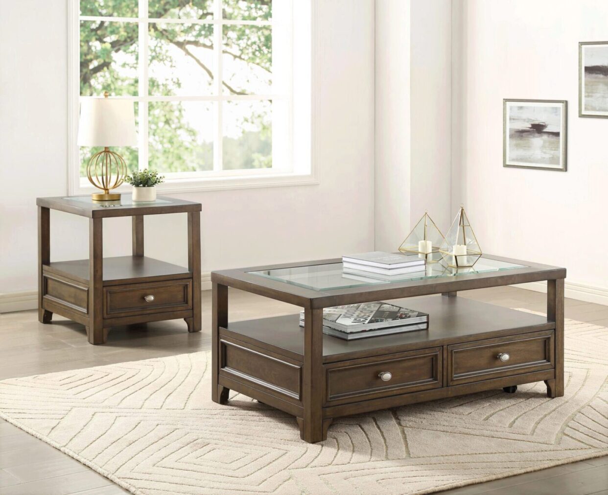 Auburn Transitional Charcoal Brown Wood Cocktail Table - 3624-30 - Luna Furniture - Dallas Store