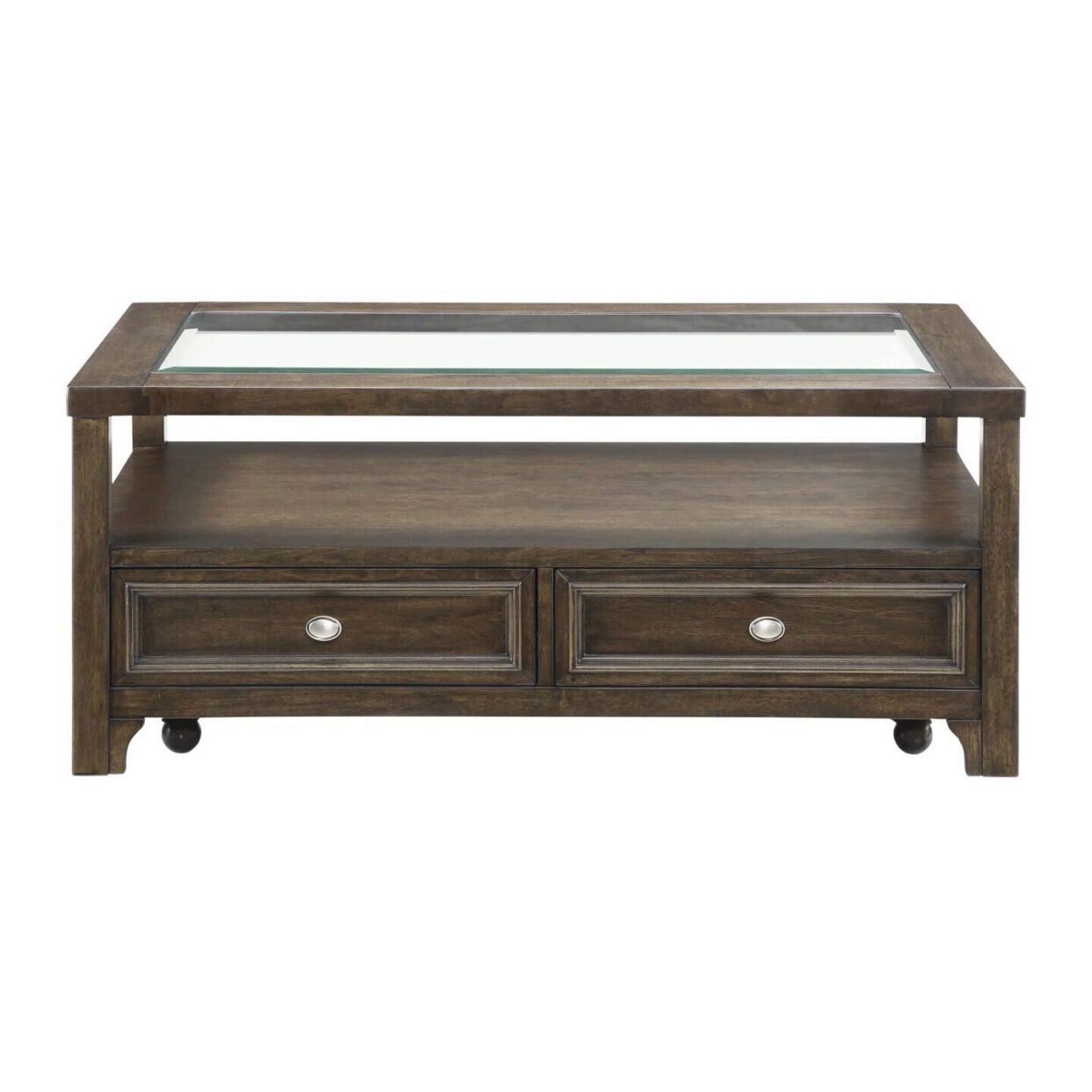 Auburn Transitional Charcoal Brown Wood Cocktail Table - 3624-30 - Luna Furniture - Dallas Store