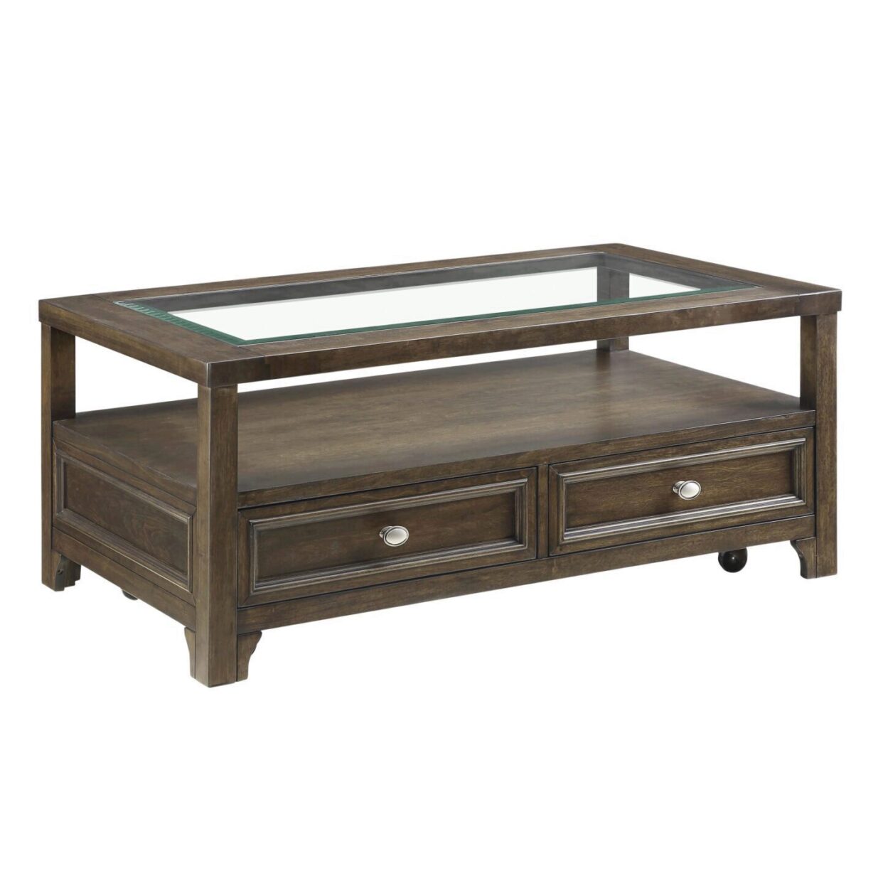 Auburn Transitional Charcoal Brown Wood Cocktail Table - 3624-30 - Luna Furniture - Dallas Store