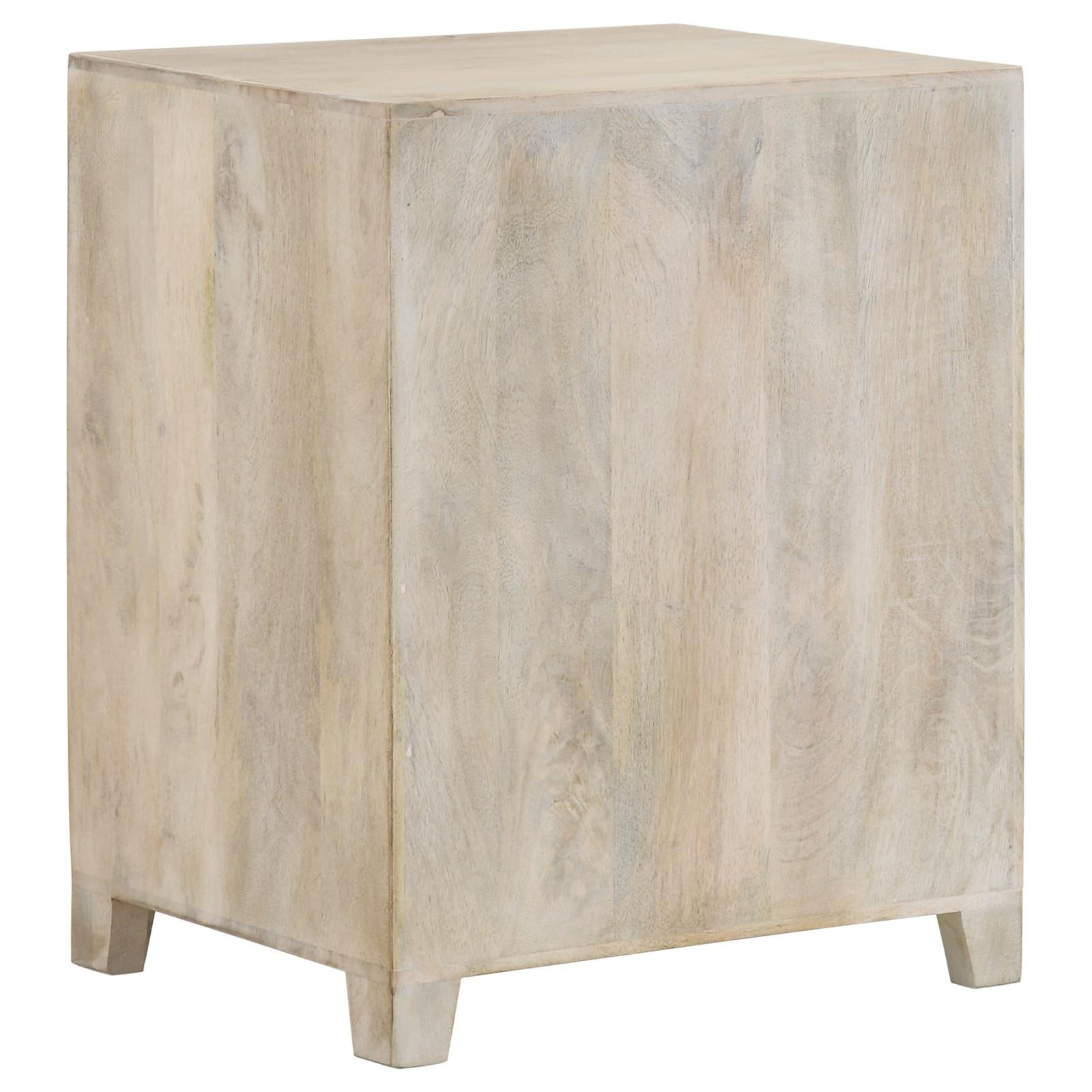 August White Washed 1-Door Accent Cabinet - 953569 - Luna Furniture - Dallas Store