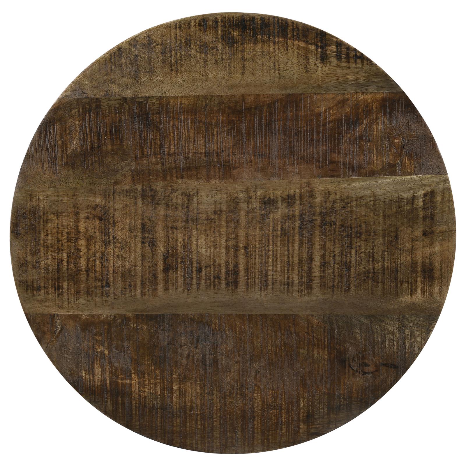 Aurora Natural/Black Round Accent Table with Drum Base - 935990 - Luna Furniture - Dallas Store