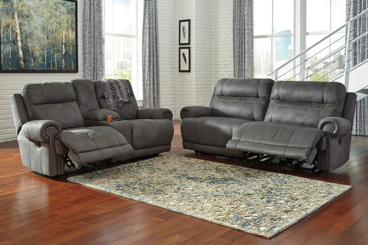 Austere Gray Power Reclining Living Room Set - SET | 3840181 | 3840194 - Luna Furniture - Dallas Store