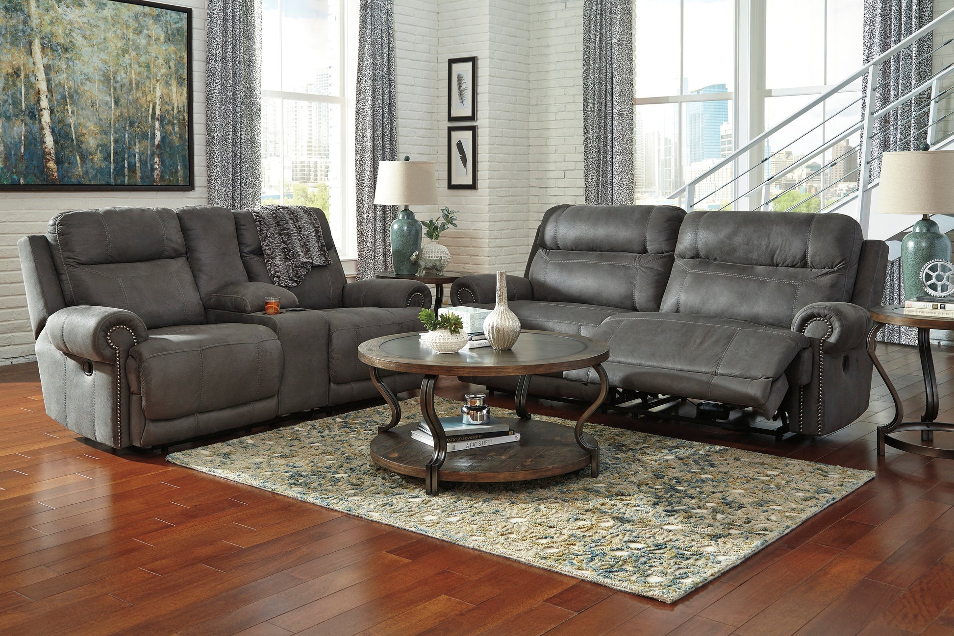 Austere Gray Power Reclining Living Room Set - SET | 3840181 | 3840194 - Luna Furniture - Dallas Store