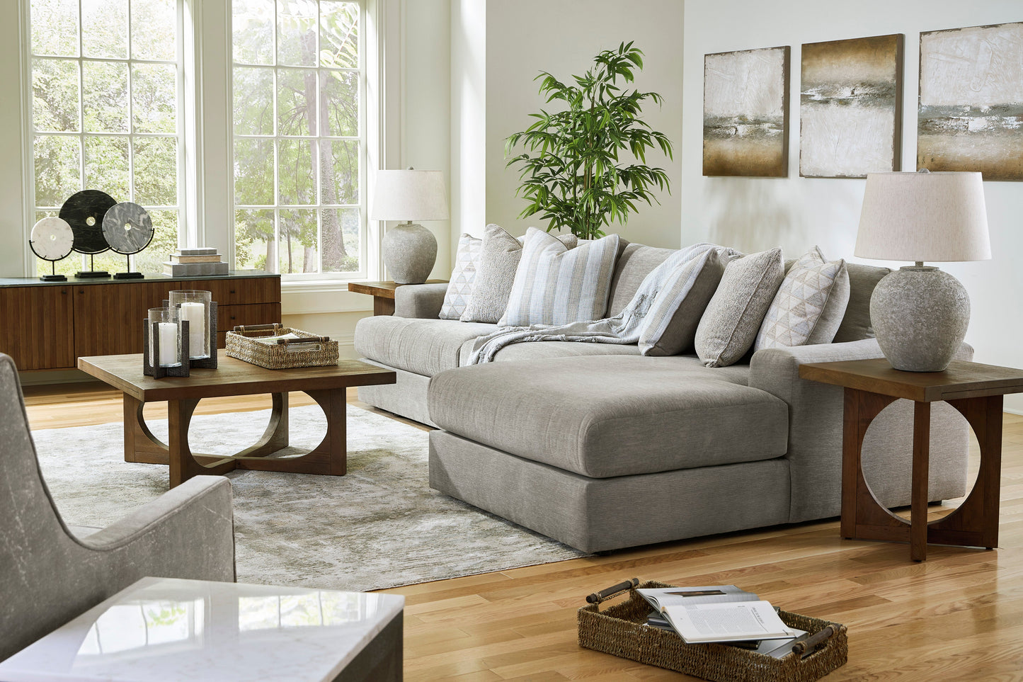Avaliyah Ash 3-Piece RAF Chaise Sectional - SET | 5810317 | 5810346 | 5810364 - Luna Furniture - Dallas Store