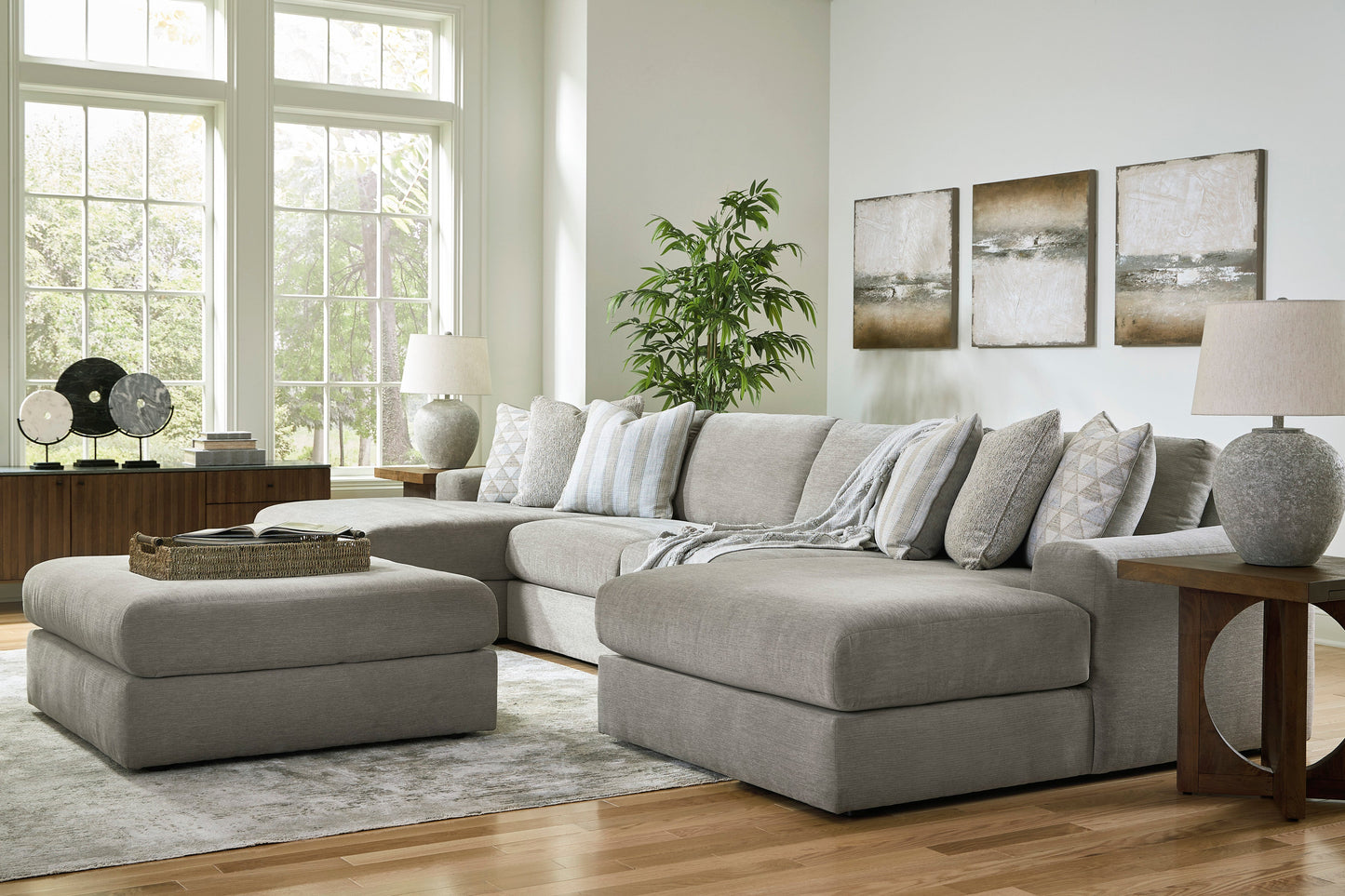 Avaliyah Ash 4-Piece Double Chaise Sectional - SET | 5810316 | 5810346 | 5810346 | 5810317 - Luna Furniture - Dallas Store