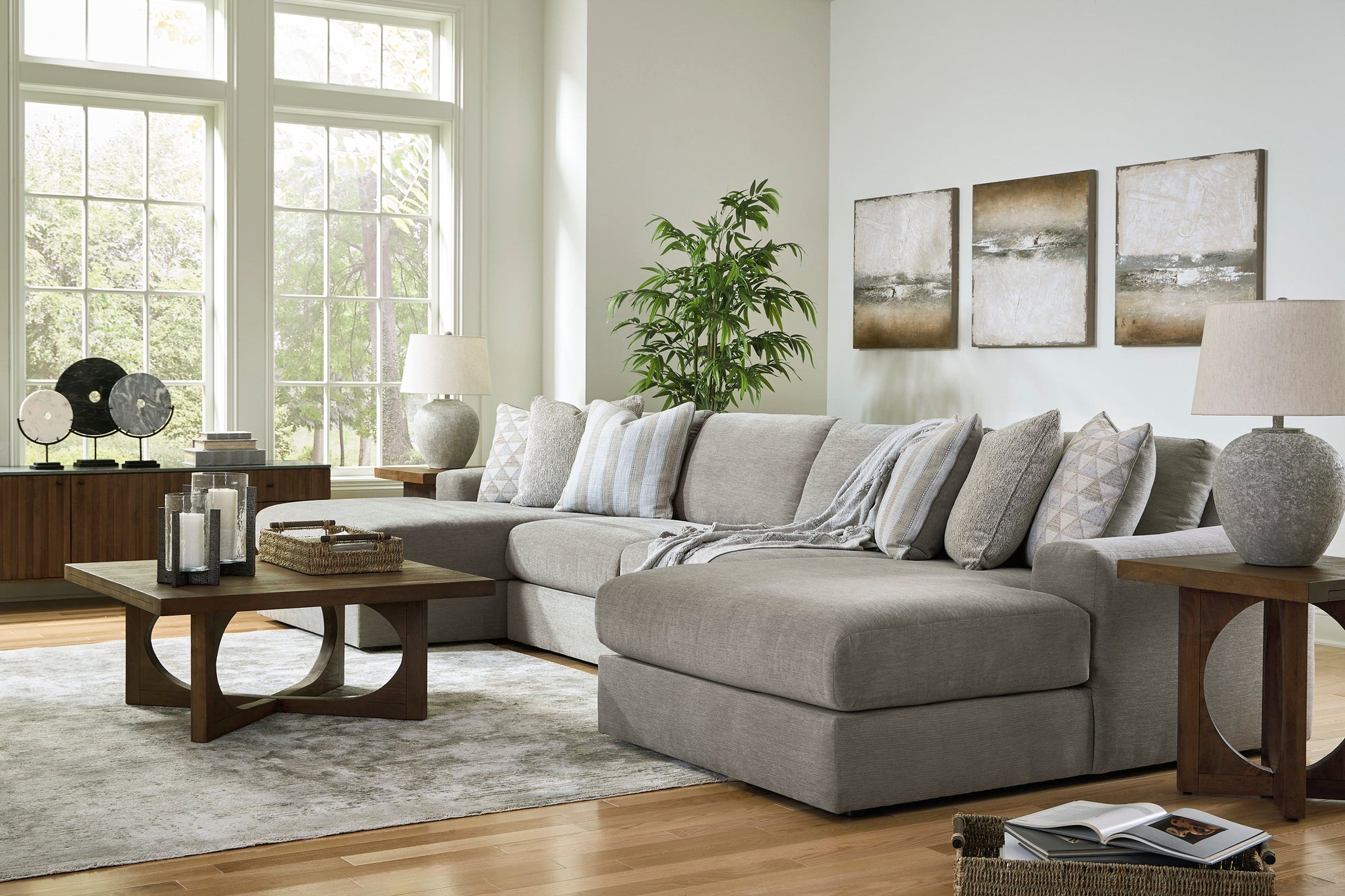 Avaliyah Ash 4-Piece Double Chaise Sectional - SET | 5810316 | 5810346 | 5810346 | 5810317 - Luna Furniture - Dallas Store