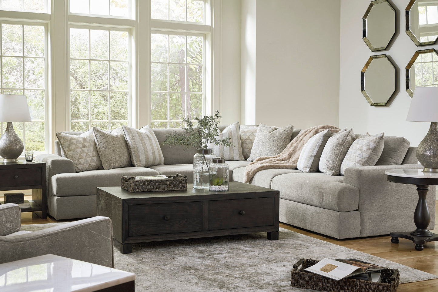 Avaliyah Ash 5-Piece Sectional - SET | 5810364 | 5810346 | 5810346 | 5810377 | 5810365 - Luna Furniture - Dallas Store