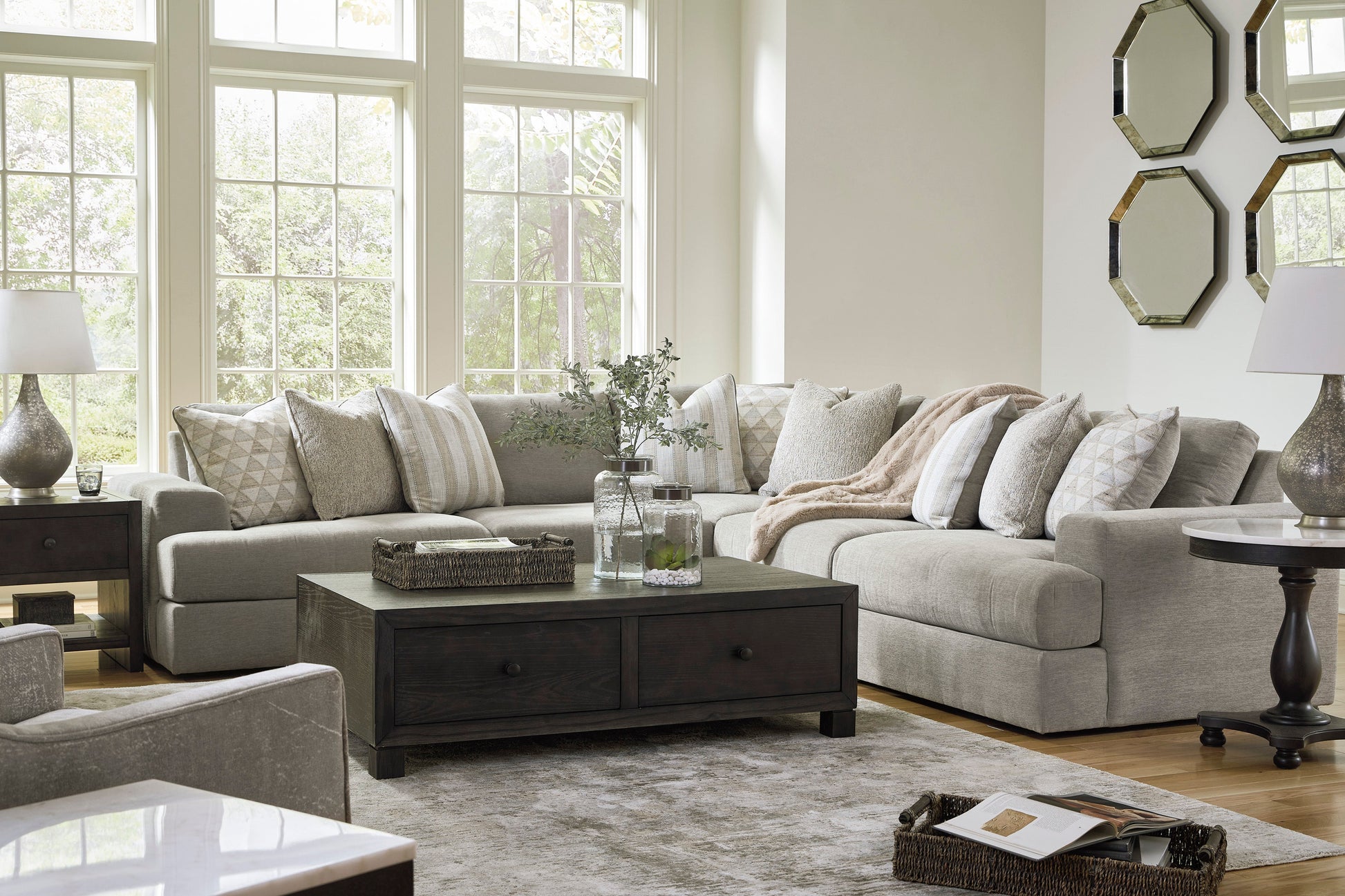 Avaliyah Ash 5-Piece Sectional - SET | 5810364 | 5810346 | 5810346 | 5810377 | 5810365 - Luna Furniture - Dallas Store