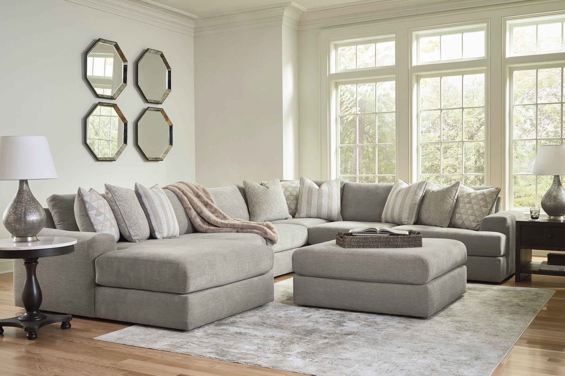 Avaliyah Ash 6-Piece LAF Chaise Sectional - SET | 5810316 | 5810346 | 5810346 | 5810346 | 5810377 | 5810365 - Luna Furniture - Dallas Store