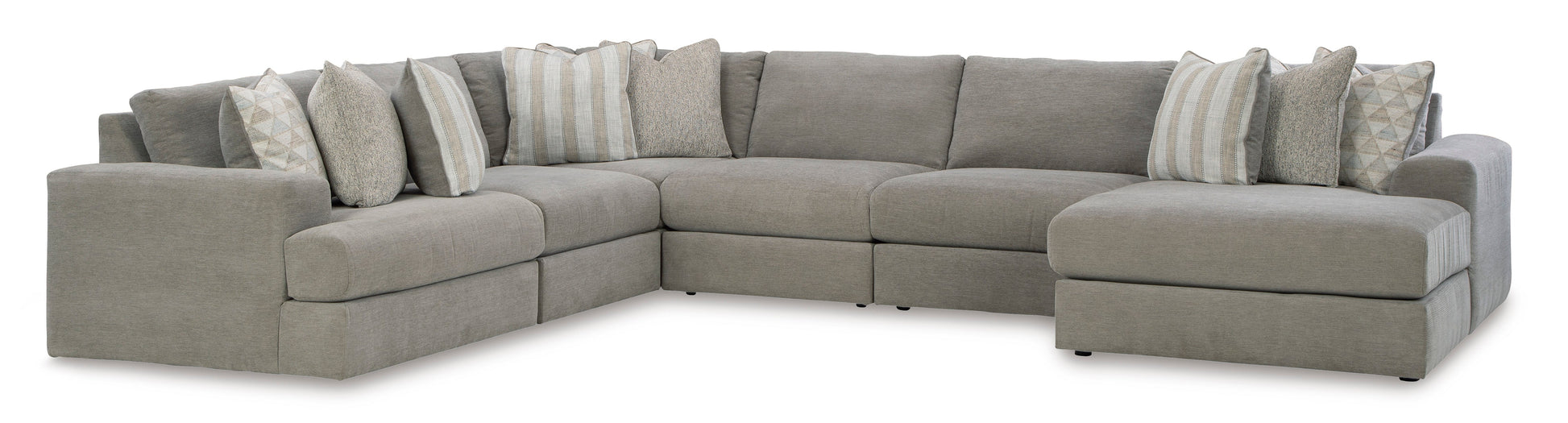 Avaliyah Ash 6-Piece RAF Chaise Sectional - SET | 5810317 | 5810346 | 5810346 | 5810346 | 5810377 | 5810364 - Luna Furniture - Dallas Store