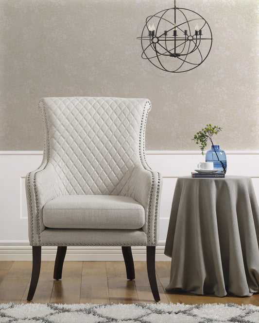 Avalon Beige Quilted Accent Chair - 1199F11S - Luna Furniture - Dallas Store