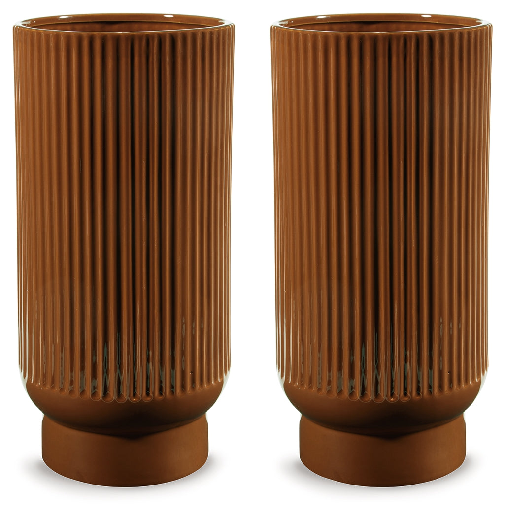 Avalyah Burnt Umber Vase (Set of 2) - A2900023 - Luna Furniture - Dallas Store