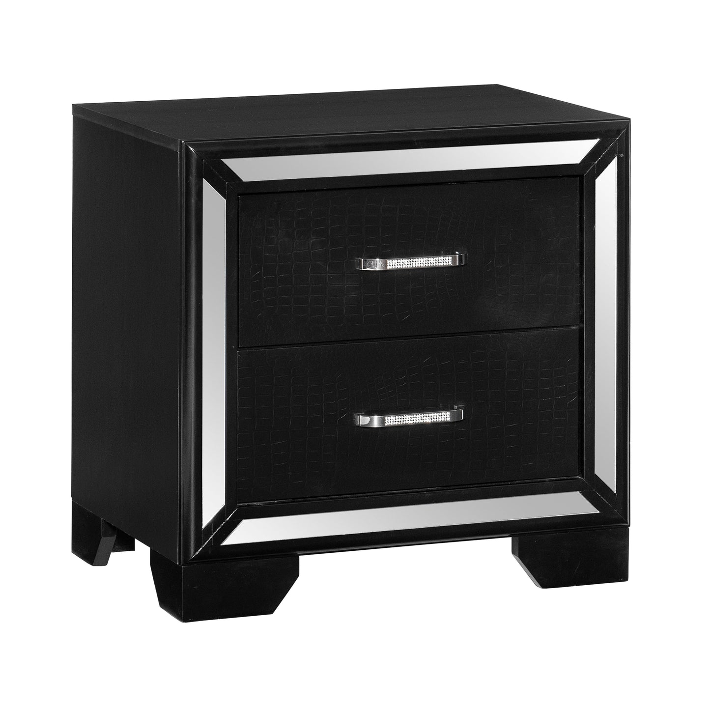 Aveline Black Nightstand - 1428BK-4 - Luna Furniture - Dallas Store