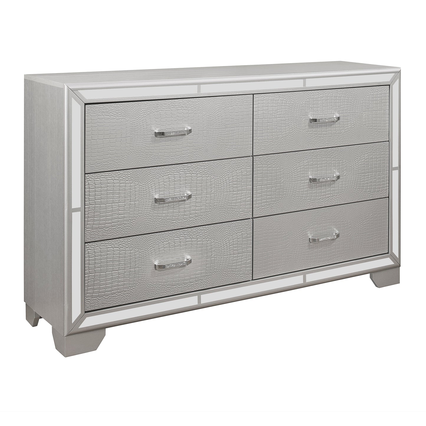 Aveline Silver Dresser - 1428SV-5 - Luna Furniture - Dallas Store