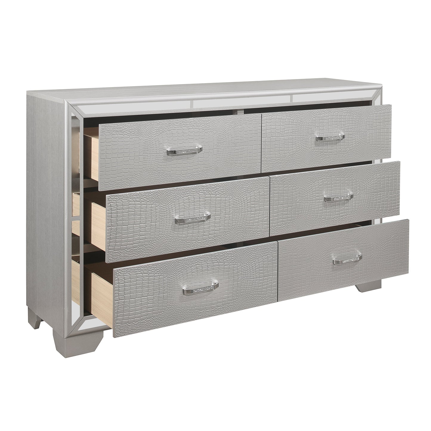 Aveline Silver Dresser - 1428SV-5 - Luna Furniture - Dallas Store
