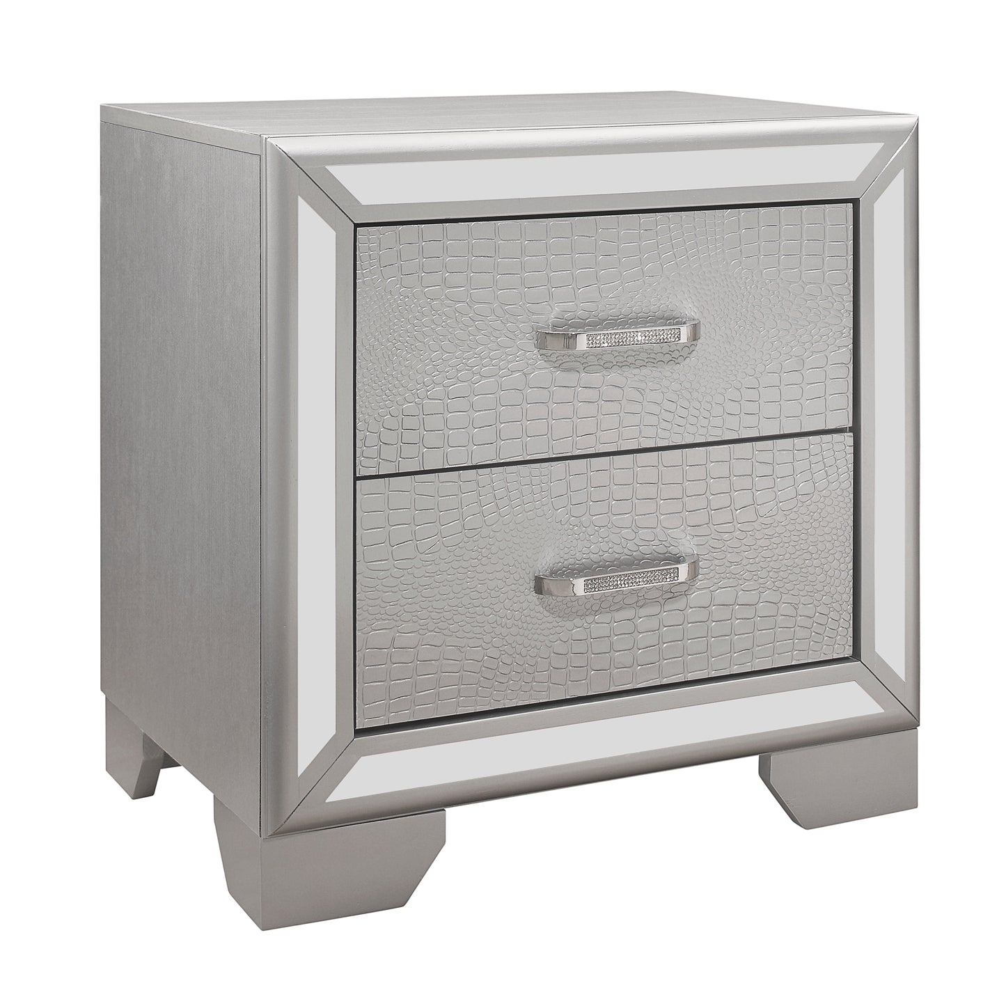 Aveline Silver Nightstand - 1428SV-4 - Luna Furniture - Dallas Store