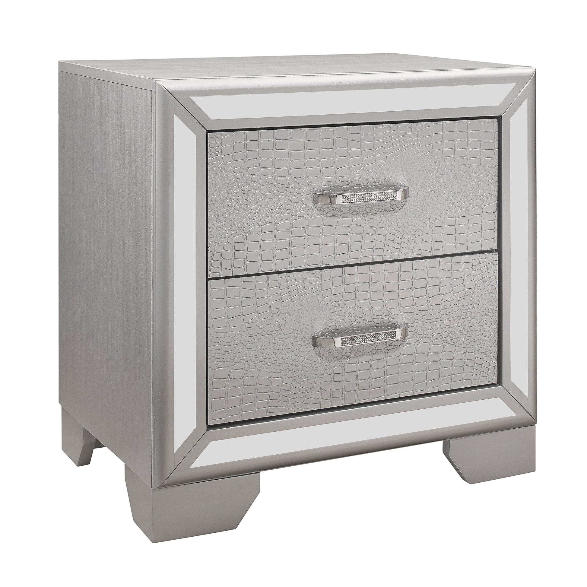 Aveline Silver Nightstand - 1428SV-4 - Luna Furniture - Dallas Store