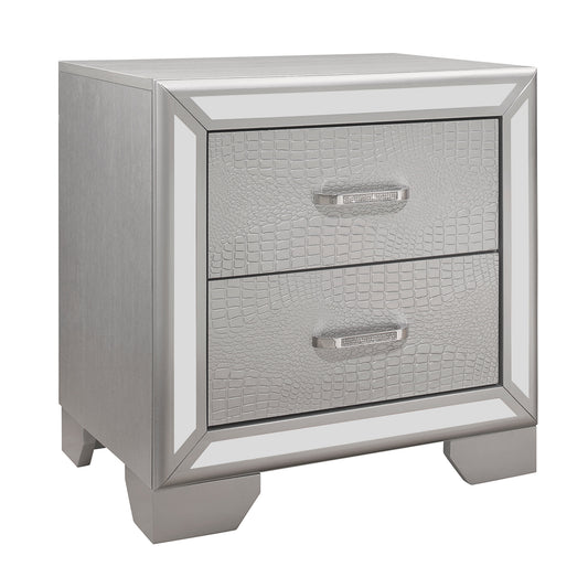 Aveline Silver Nightstand - 1428SV-4 - Luna Furniture - Dallas Store