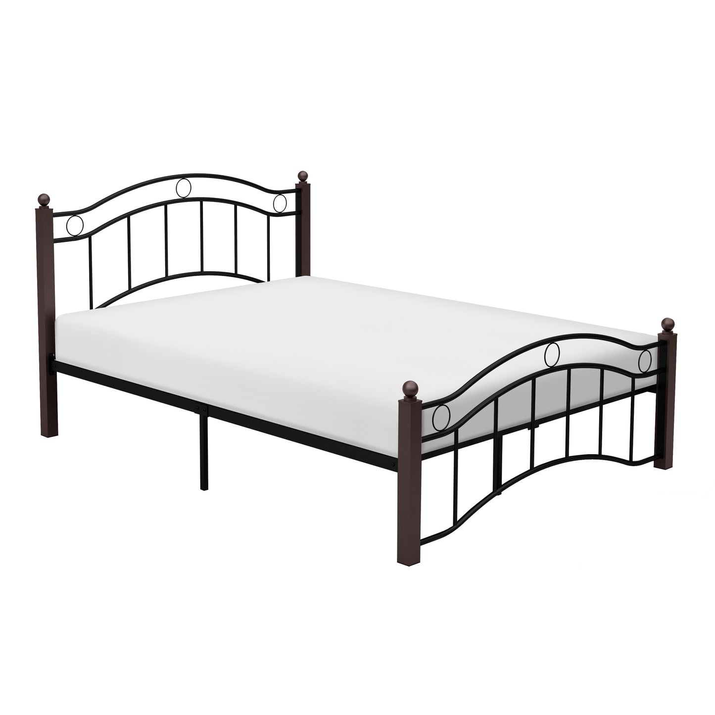 Averny Black/Brown Full Metal Platfom Bed - 2020FBK-1 - Luna Furniture - Dallas Store